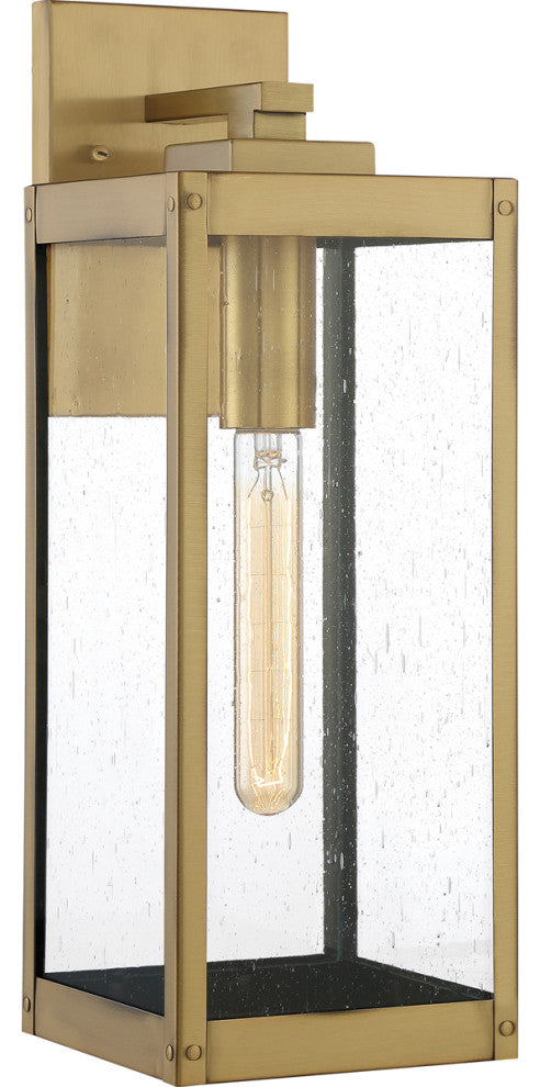 Westover 1-Light Outdoor Lantern, Antique Brass