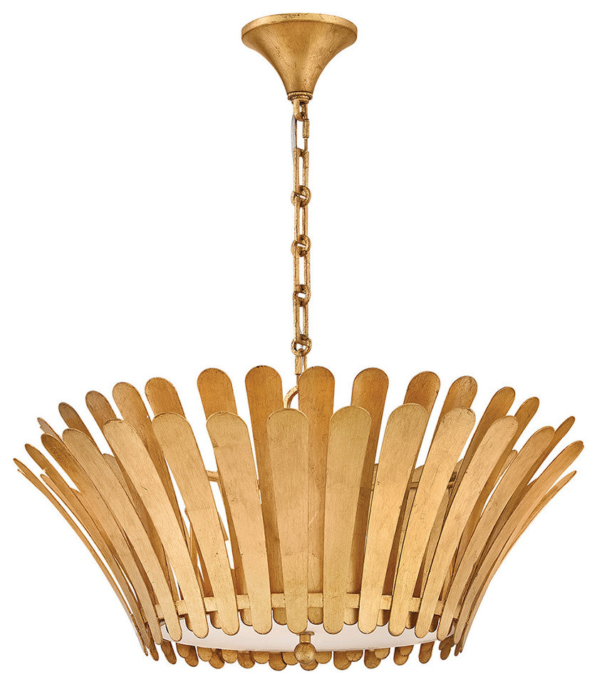 Hinkley Reina Medium Tapered Chandelier, Distressed Brass