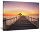 "Wide Wooden Bridge Into The Sea" Sea Pier Wall Art Canvas Print, 20"x12"