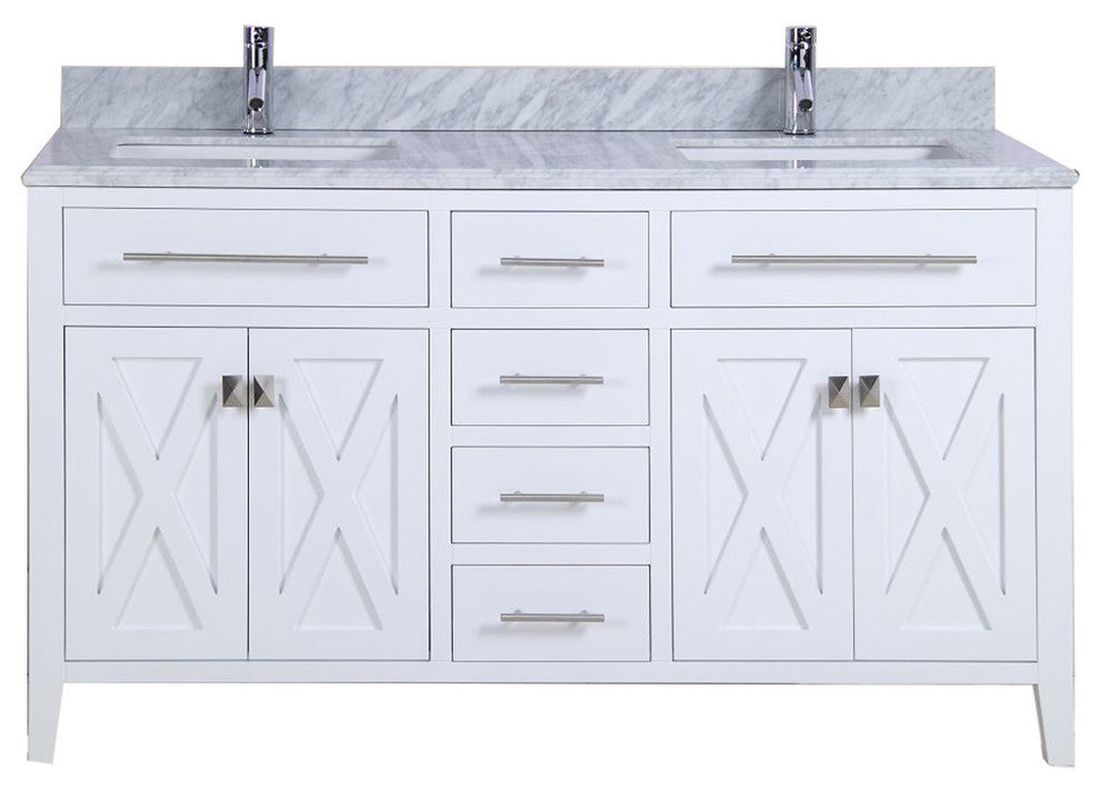 Wimbledon Vanity, White, 60"