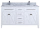 Wimbledon Vanity, White, 60"