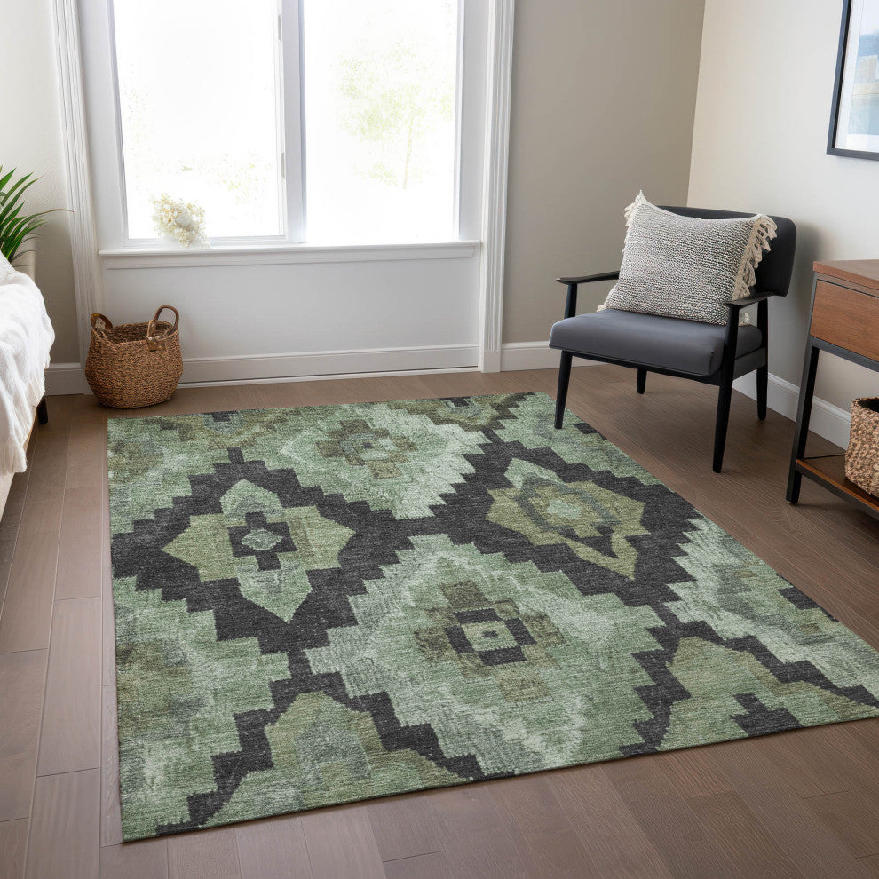 Machine Washable Indoor/Outdoor Chantille ACN1894 Aloe 2'6" x 3'10" Rug