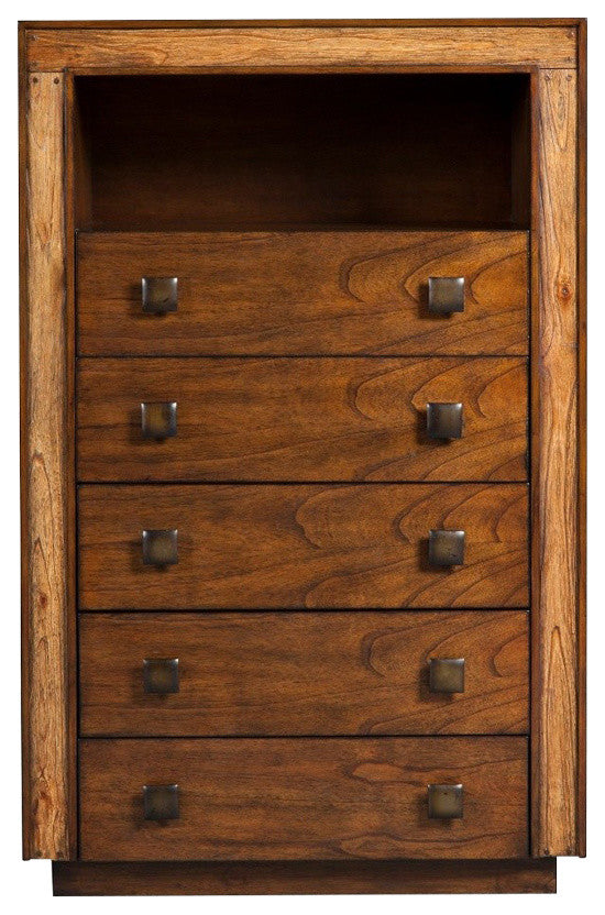 Mindi Wood Chest, Brown