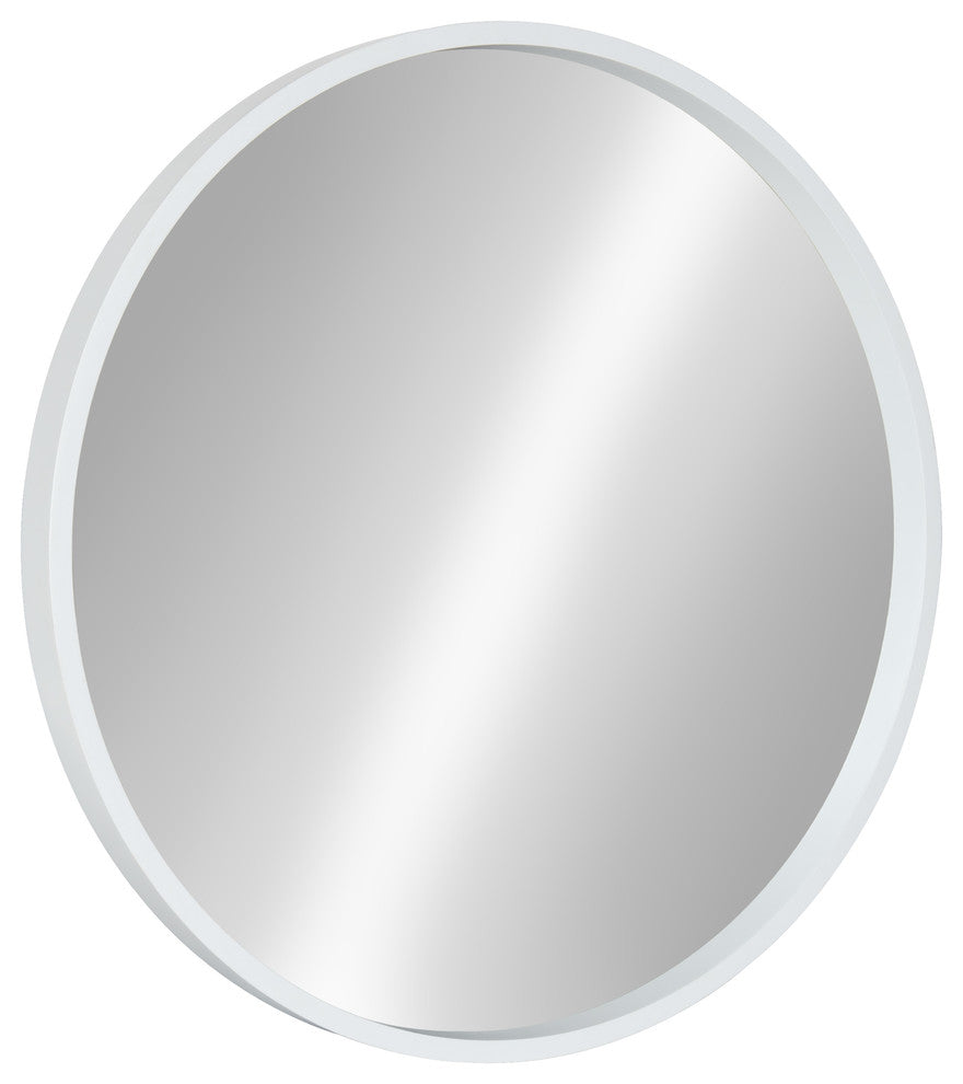 Travis Round Wood Accent Wall Mirror