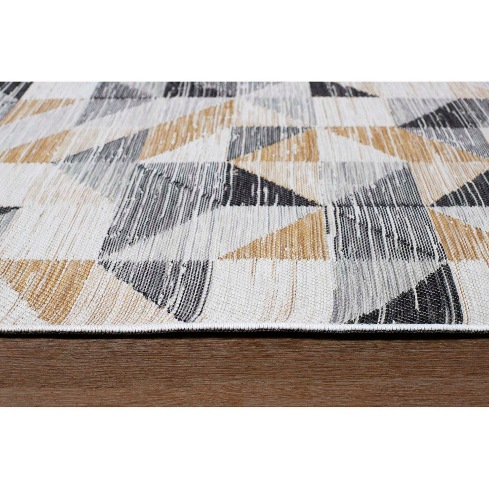 Plaza Tiles Area Rug, Neutral, 2'x7'6"