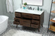 Home Living 22" Midcentury Modern Walnut-Light Bathroom Vanity