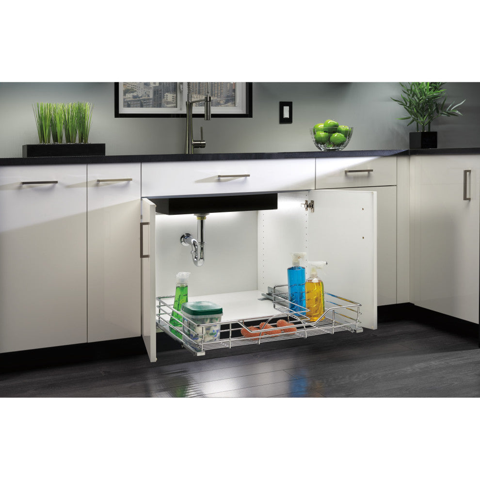 Undersink U-Shape Pull Out Organizer With Soft-Close, 29.5"