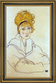 Egon Schiele Portrait of Edith Schiele - 16" x 24" Framed Premium Canvas Print