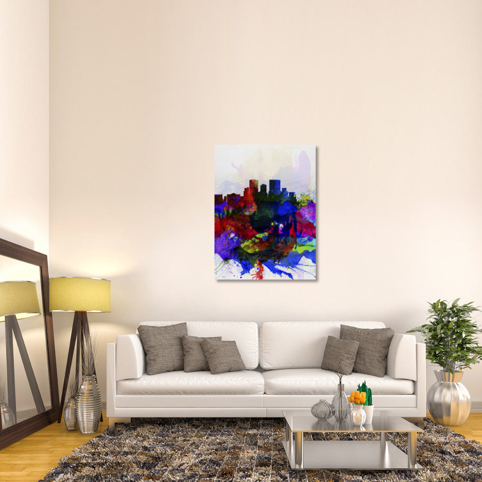 "El Paseo Watercolor Skyline" Fine Art Print