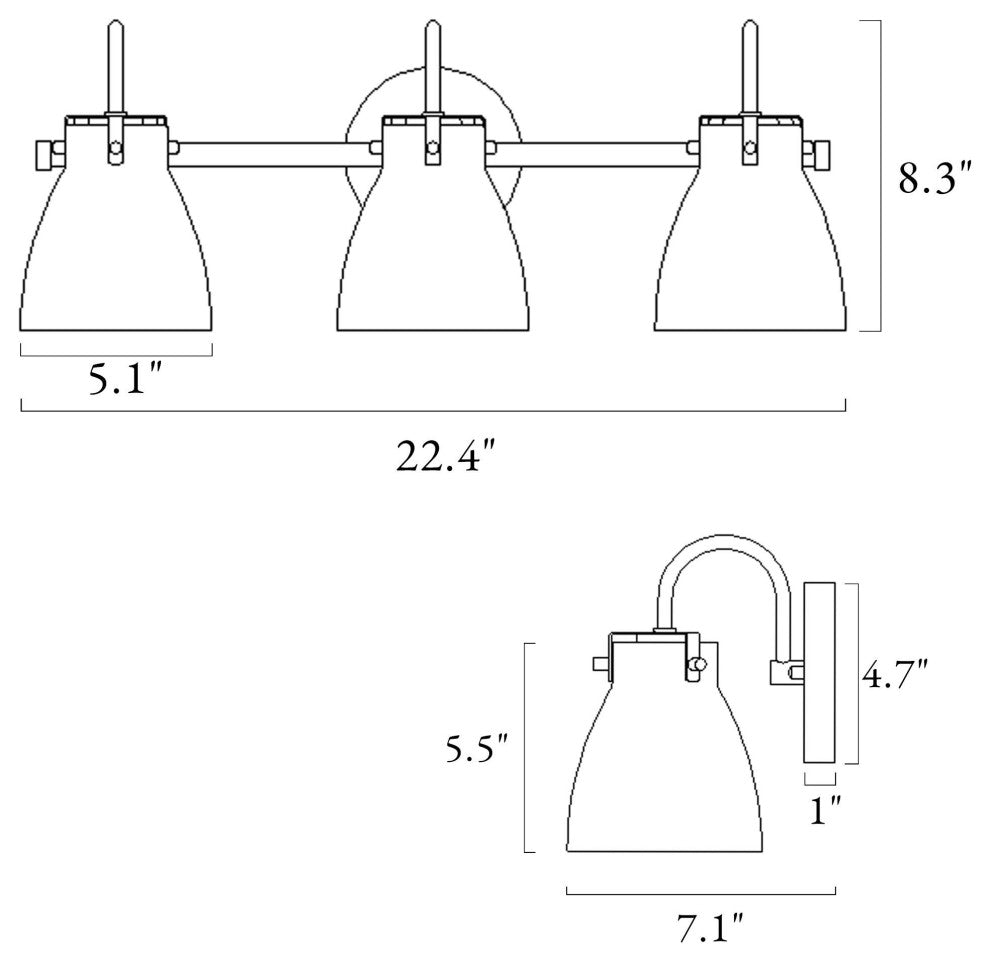 LNC Dawn Polished Gold Modern Crakled-Glass Wall Sconce, 3 Lights