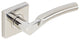Phoenix Lever, Half Passage, LH, Split Finish Polished/Satin Stainless Steel