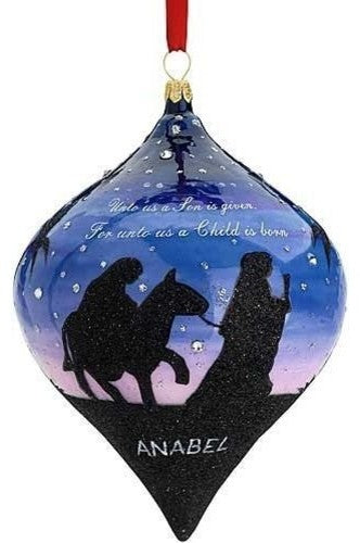 Reed and Barton Christmas Ornament Journey by Annabel, Blown Glass