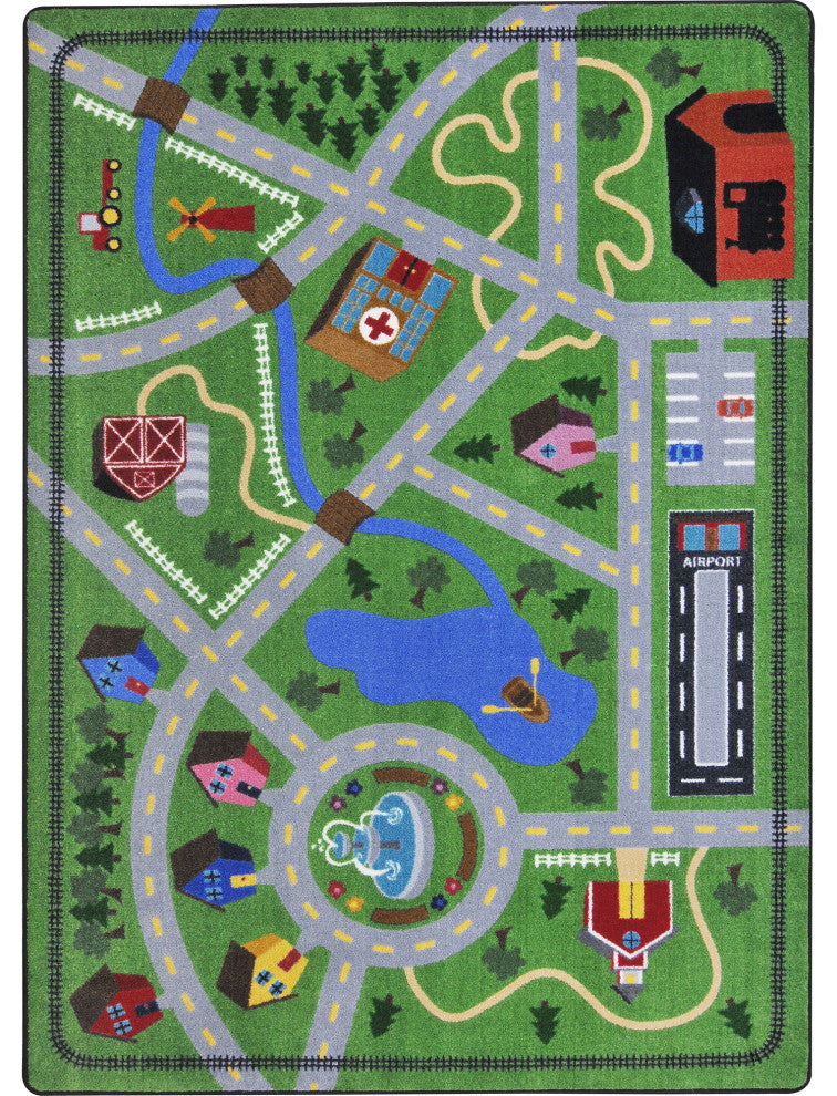 Kid Essentials Rug, Neighborhood Explorer, 7'8"x10'9"
