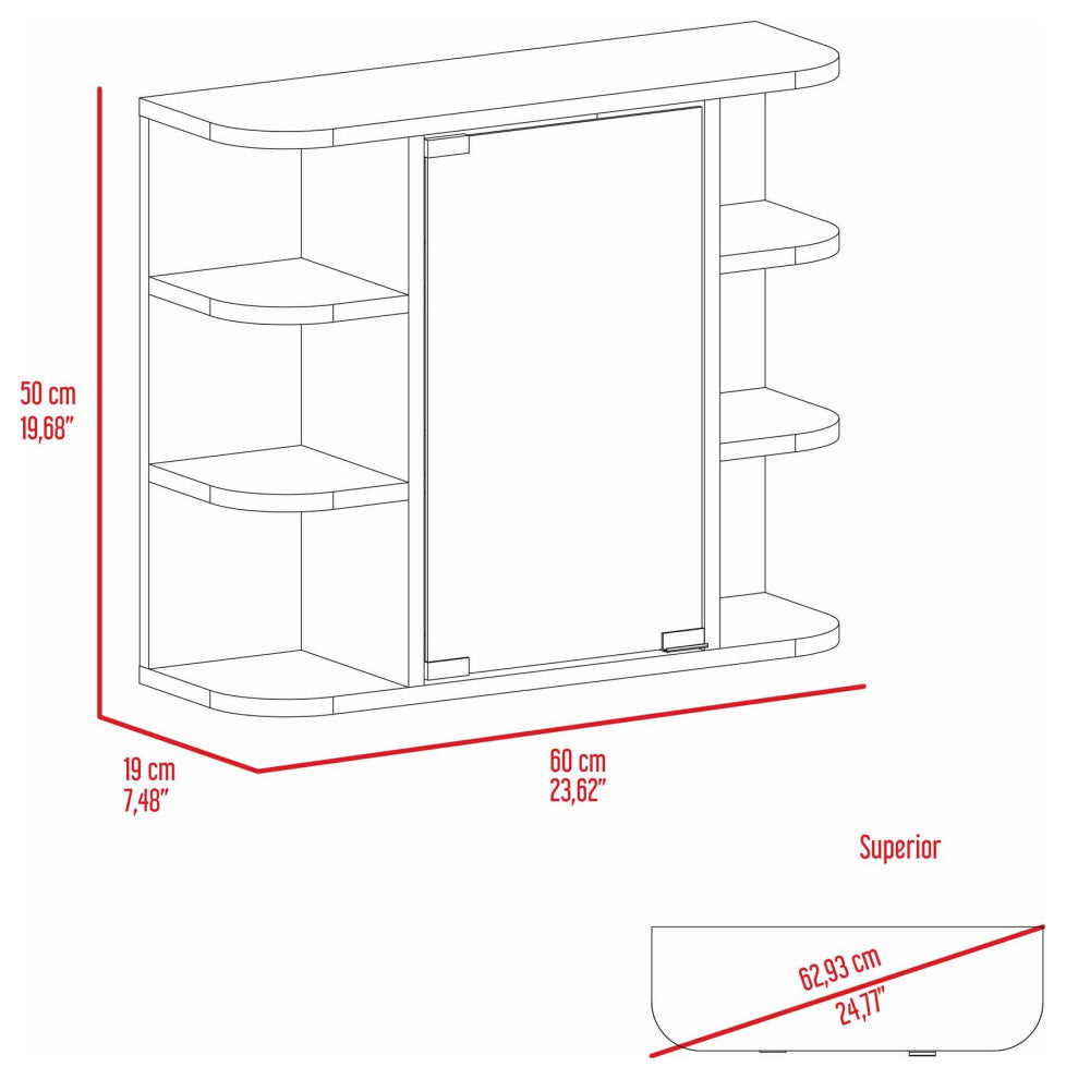 Valdez Medicine Cabinet, Light Gray