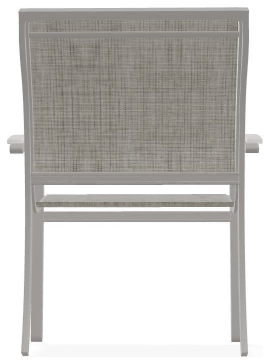 Bazza Sling Stackable Outdoor Dining Chair, Smoke/Warm Gray