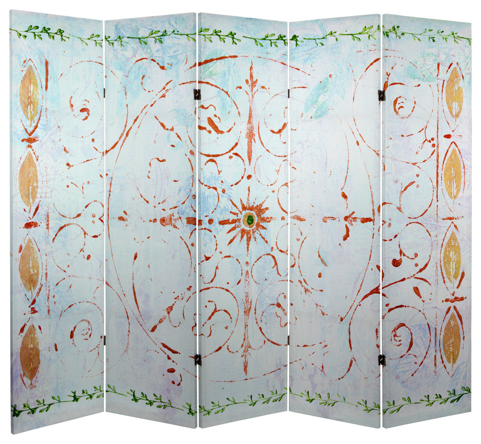 5' Tall Winter's Peace Canvas Room Divider