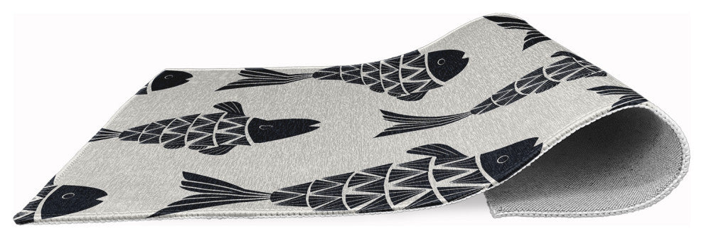 Fish Tales Nautical Chenille Rug