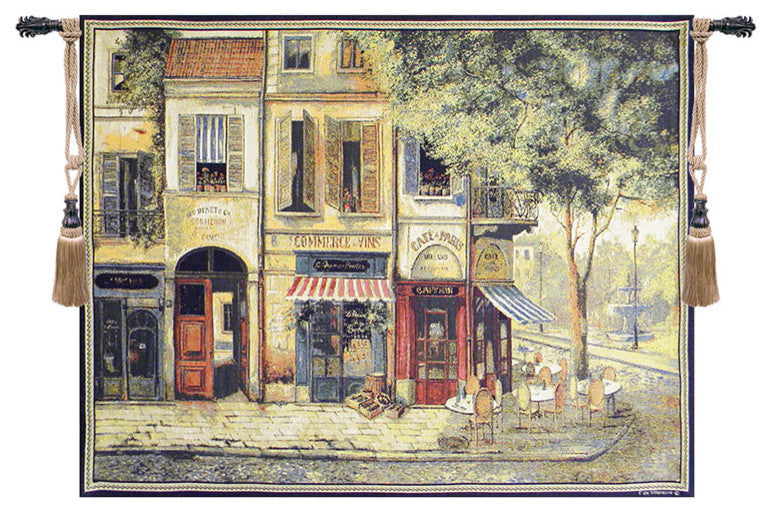 Rue De Paris, European Wall Tapestry, 28"x39"