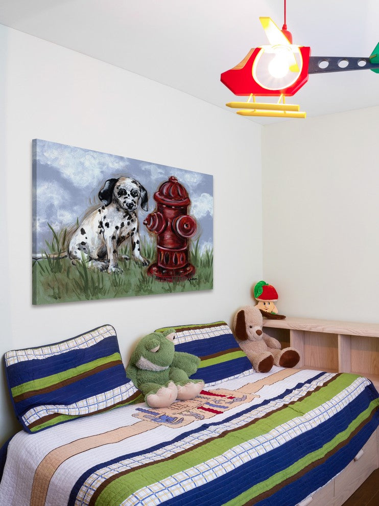 Marmont Hill, "Spot" by Reesa Qualia Painting Print on Wrapped Canvas, 24x16