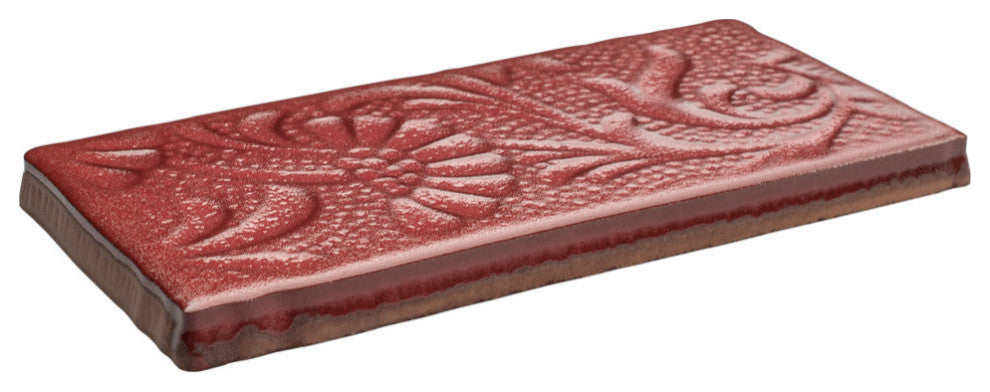 Antic Feelings Ceramic Subway Wall Tile, Red Moon