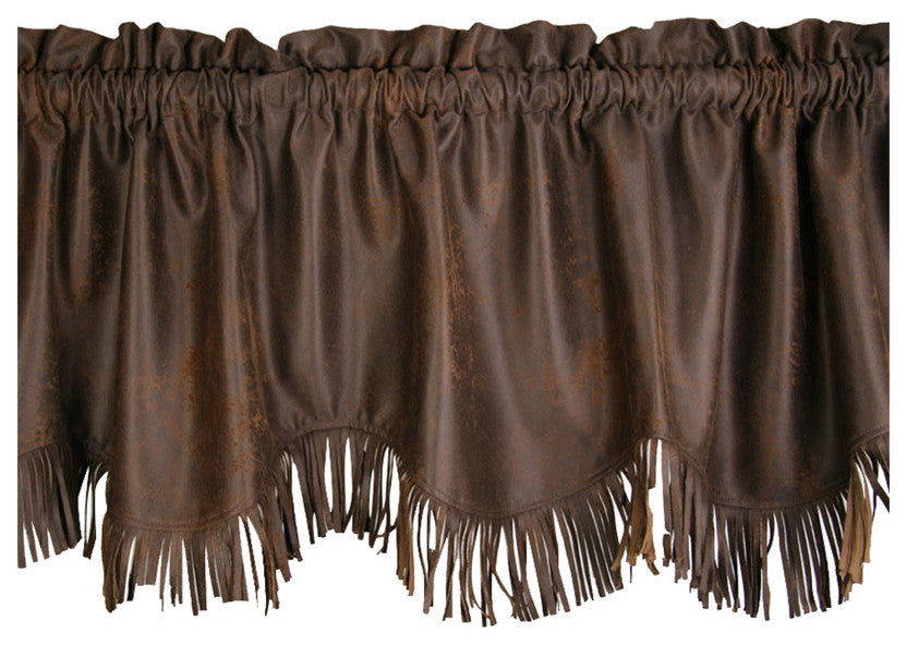 Suede Valance With Fringe