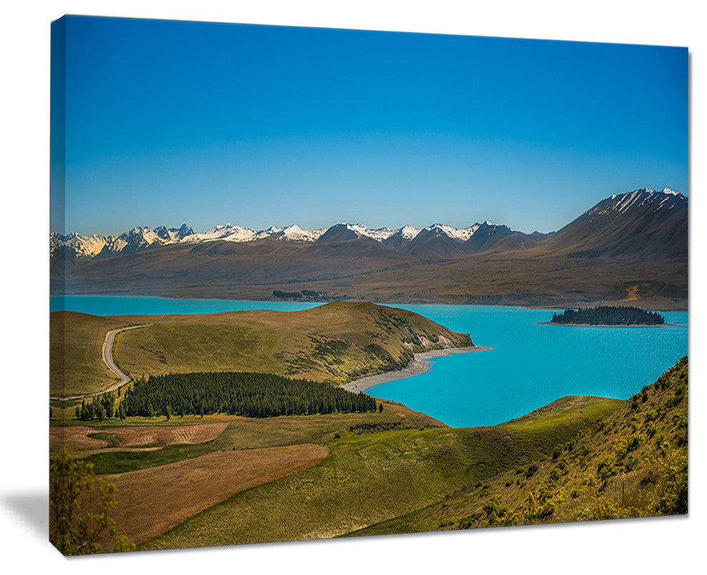 "Fantastic Calm Landscape of New Zealand" Art Print Canvas, 20"x12"