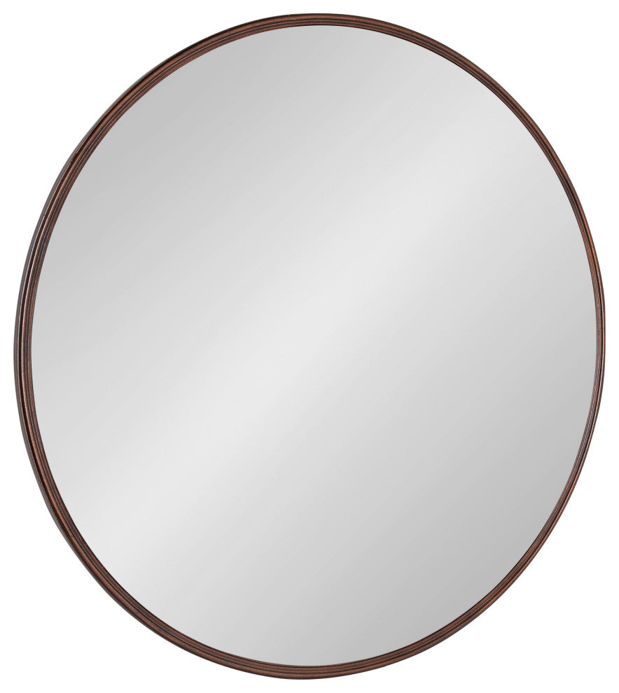 Caskill Round Framed Wall Mirror, Bronze 30 Diameter