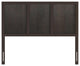 Oliver Paneled Wooden Adjustable Headboard for Metal Bed Frames, Dark Brown, Full
