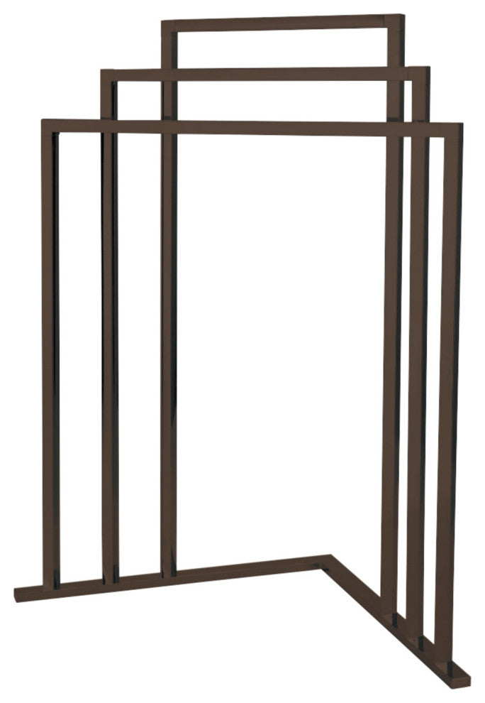 Kingston L Shape 3-Tier Steel Construction Corner Towel Rack, Oil Rubbed Bronze