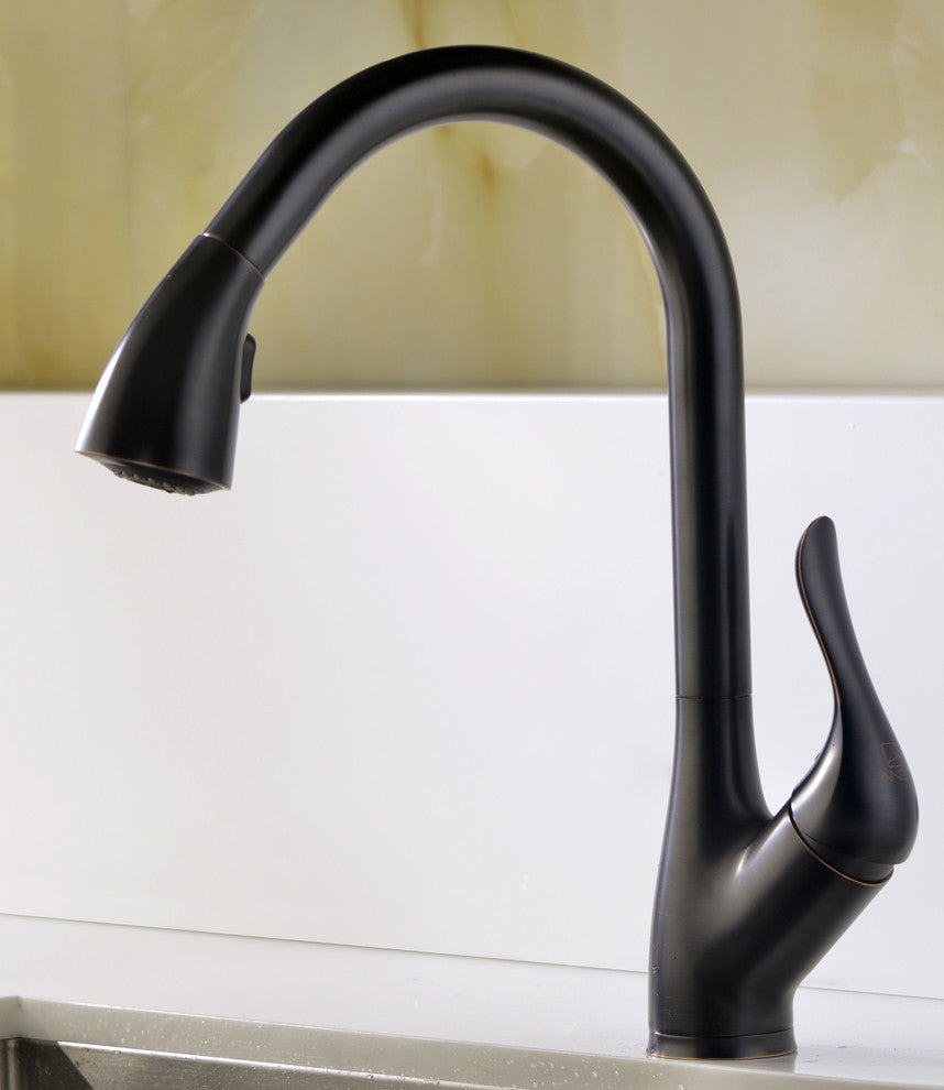 MOORE Undermount 32" Double Bowl Kitchen Sink,Accent Faucet,Oil Rubbed Bronze