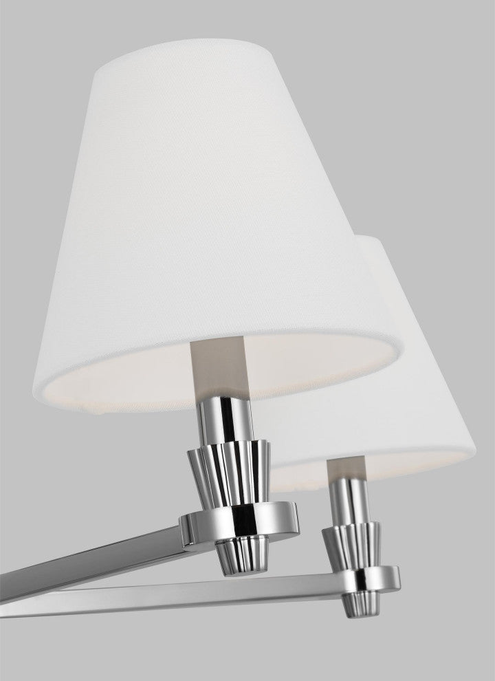 Paisley Medium Chandelier, Polished Nickel