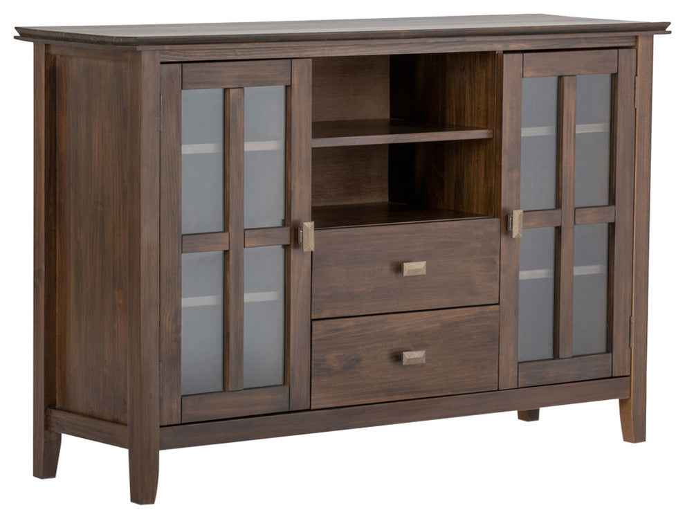 Artisan Solid Wood 53" TV Media Stand For TVs up to 55", Natural Aged Brown