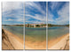 "Portuguese Maritime Village Panorama" Metal Wall Art, 3 Panels, 36"x28"