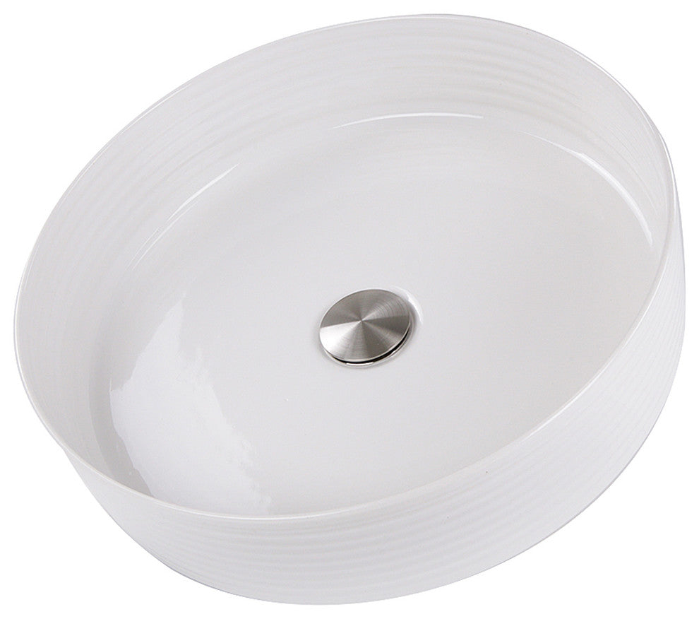Nantucket Sinks RC7102WV Kiel Italian Fireclay Vanity Sink In White