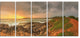 "Rocky Romantic Sri Lanka Beach" Oversized Beach Wall Art, 5 Panels, 60"x28"