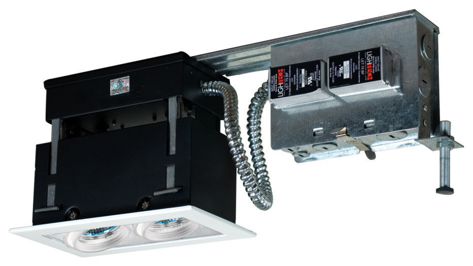 2-Light Linear Remodel, White Trim, White Gimbal, White