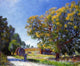 Alfred Sisley Fields around the Forest Premium Canvas Print