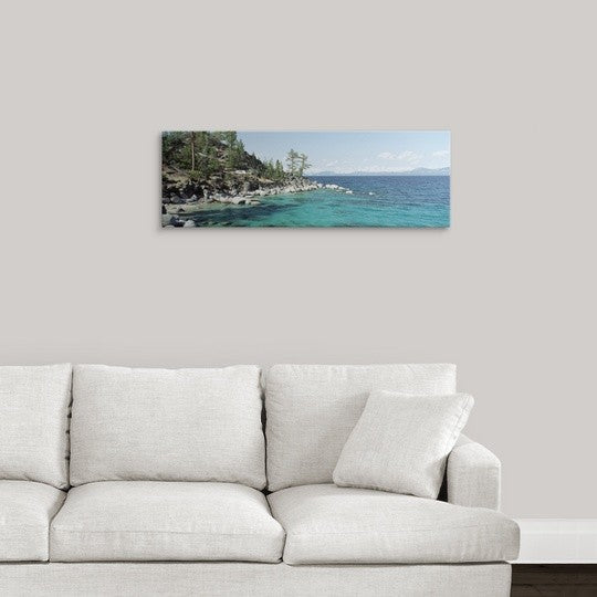 "North Shore Lake Tahoe CA" Canvas Art, 36"x12"x1.25"