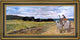 Giovanni Fattori Buoi al Carro Framed Premium Canvas Print, 15"x30"