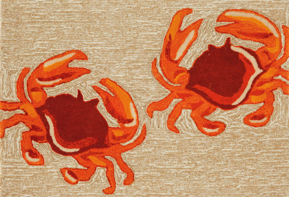 Frontporch Crabs Indoor/Outdoor Rug Natural 2'x3'