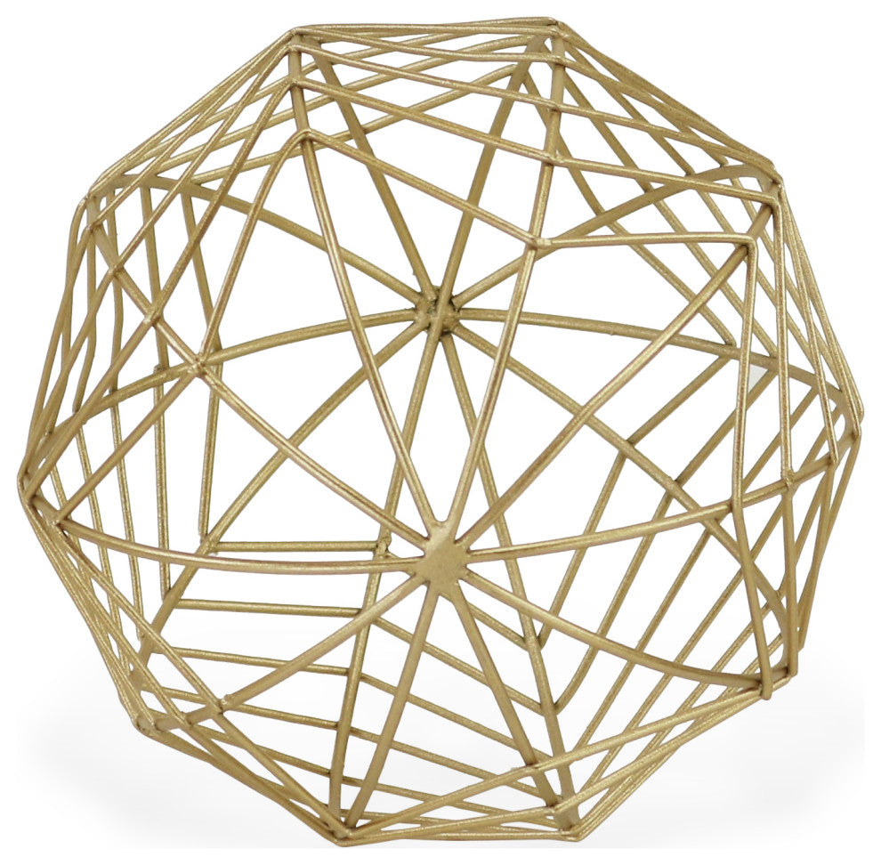 Gold Metal Orb 7" Diameter