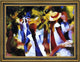 August Macke Girls under Trees - 21" x 28" Framed Premium Canvas Print