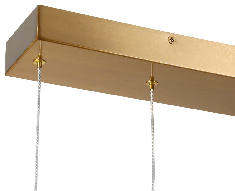 LNC Aeyilana 5-Light 28" Modern Cluster Loop LED Kitchen Island Light, Gold