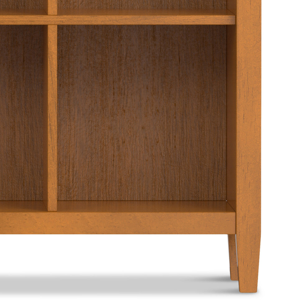 Warm Shaker Solid Wood 8 Cube Storage, Light Golden Brown