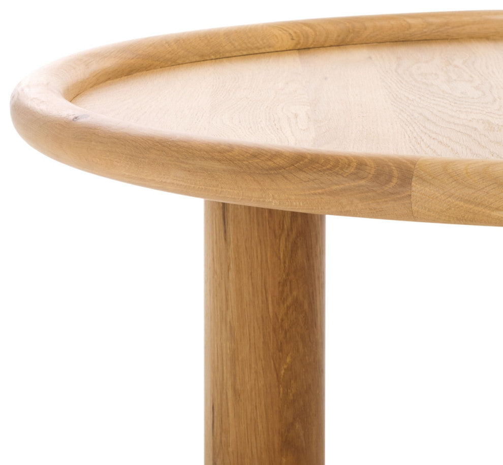 Safavieh Couture Madelynn Round Wood Coffee Table, Natural