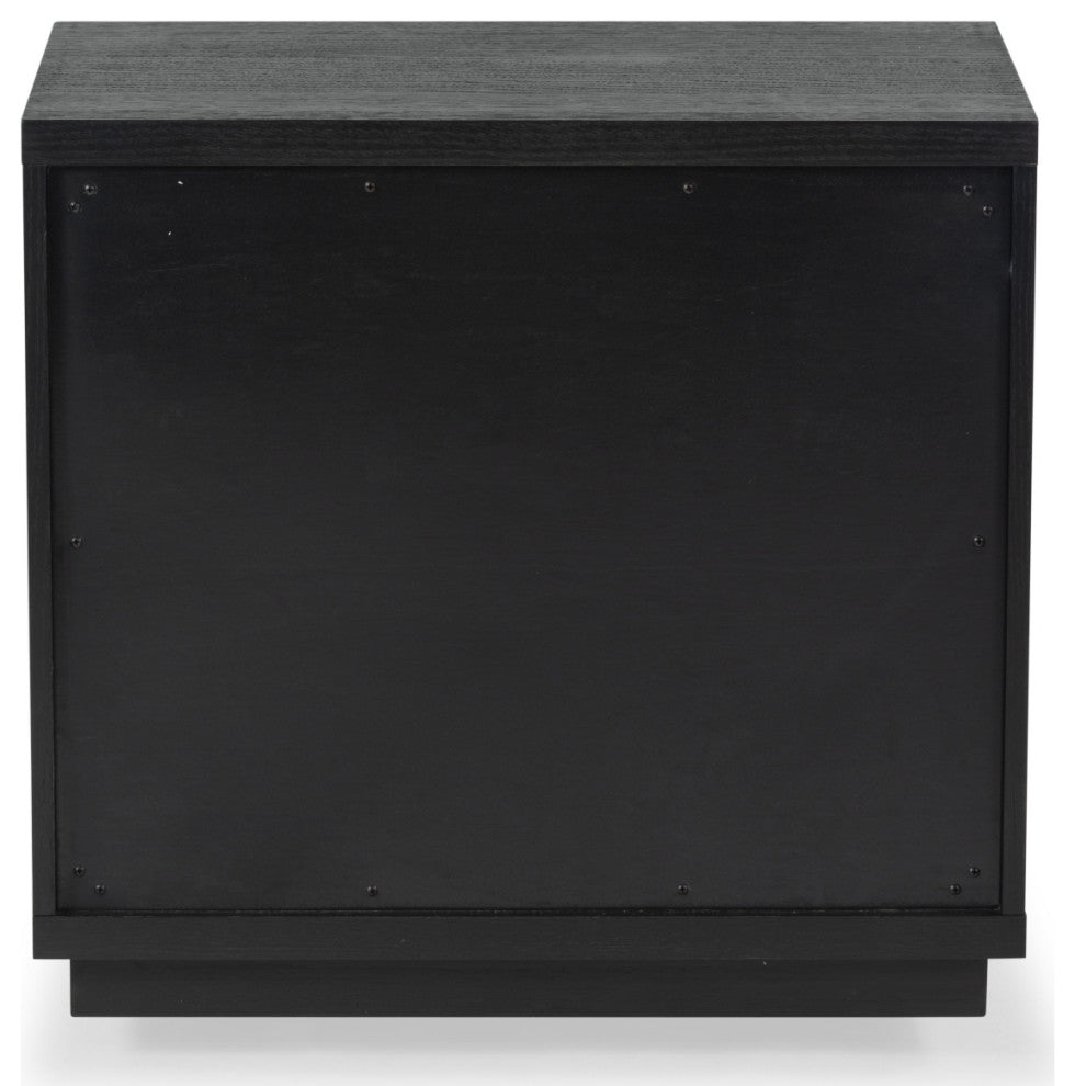Safavieh Couture Deziree Wood 2 Drawer Nightstand, Black
