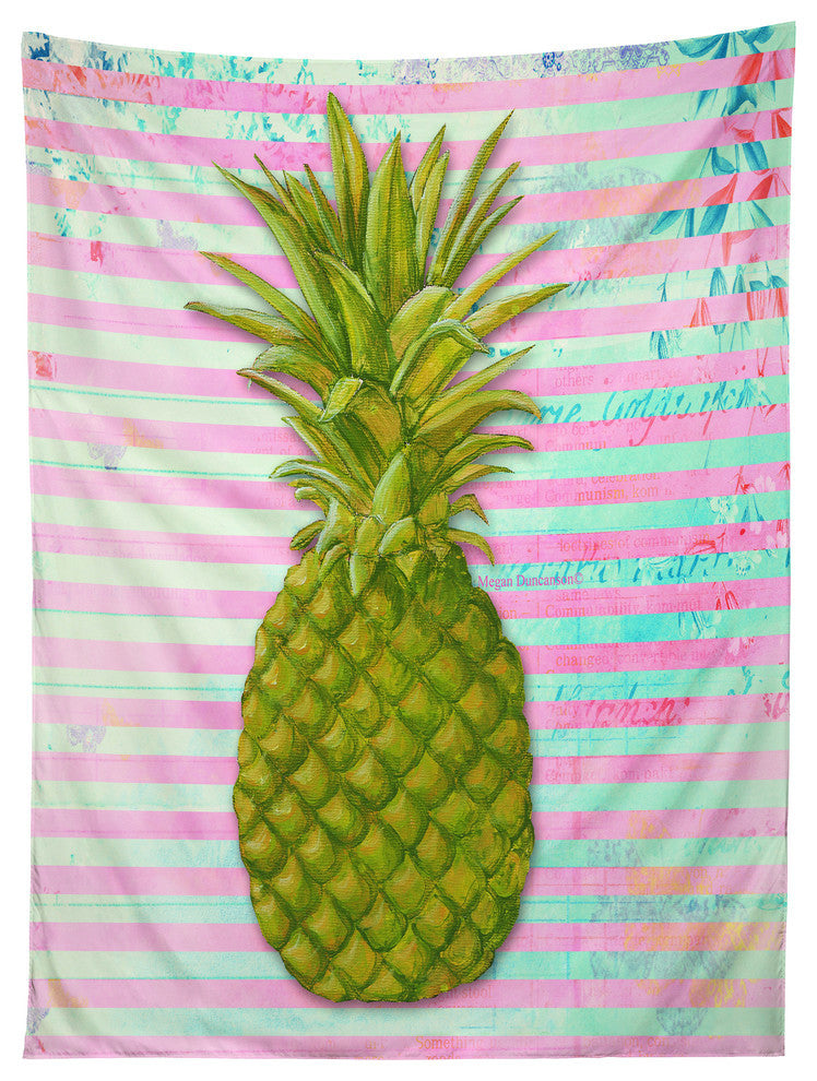Deny Designs Madart Inc Striped Pineapple Tapestry