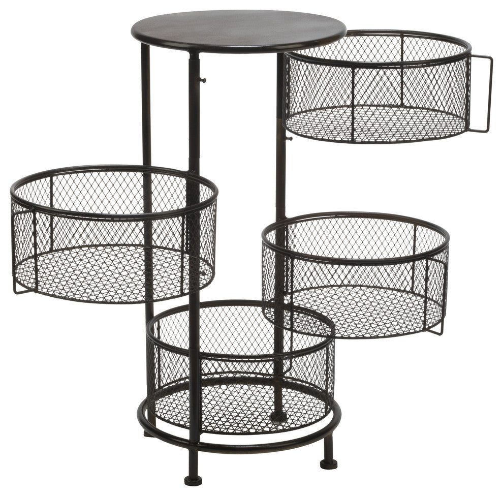 4 Bin Mesh Swivel Drawer Display