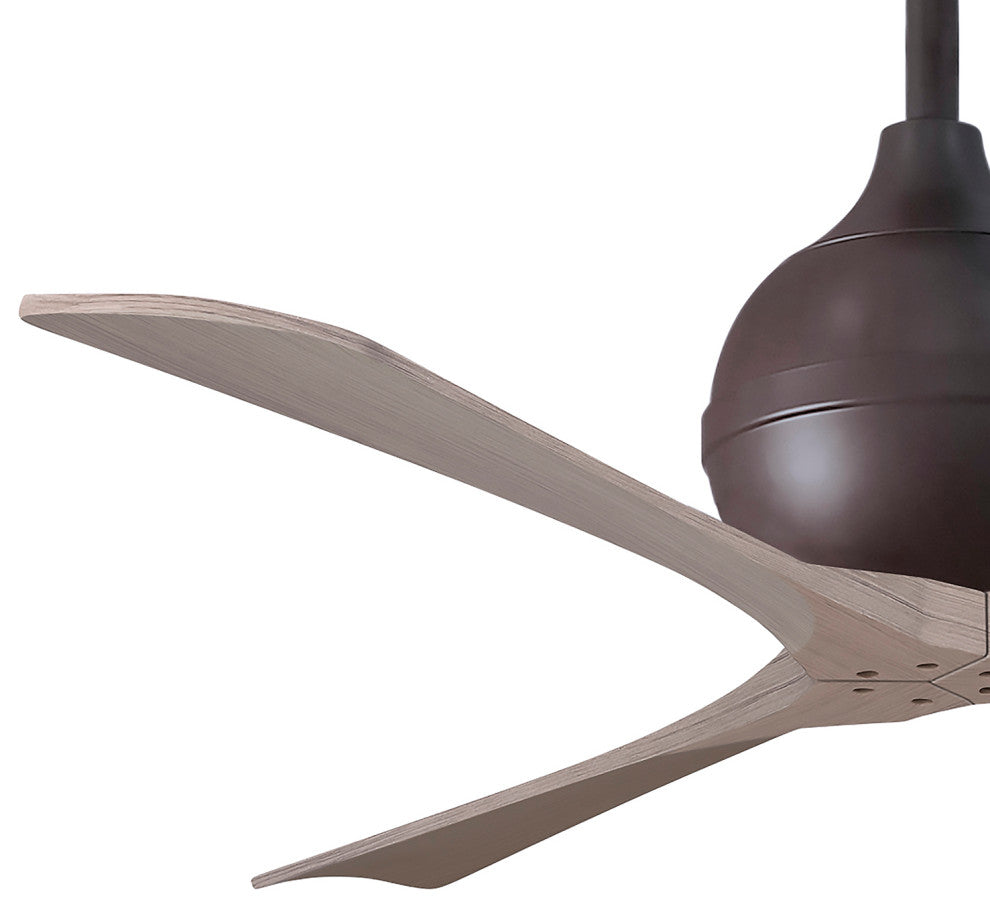 Irene-3 Paddle Fan, Textured Bronze, 52", Gray Ash Blades