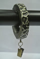Set of 14 1 3/4" Hammered Designer Curtain Rings, Antique Silver
